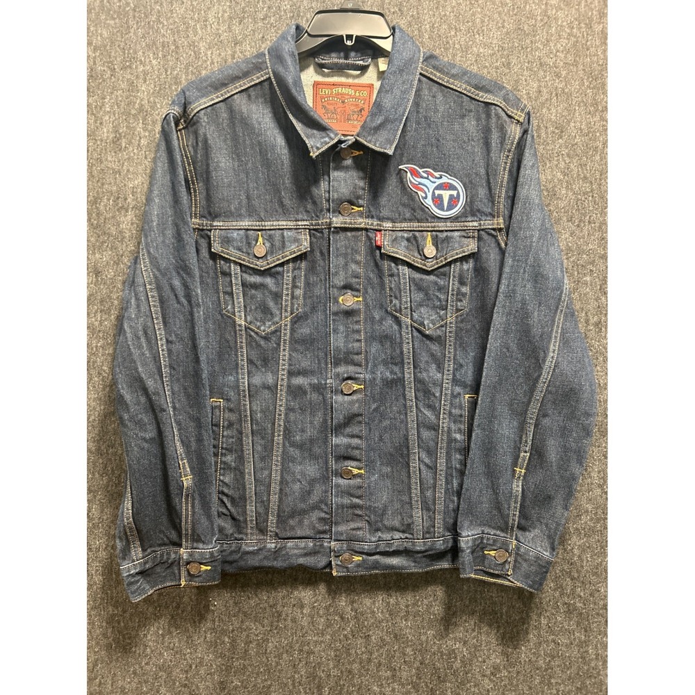 Levi's Trucker Jacket Mens XLarge Blue NFL Tennessee Titans Denim